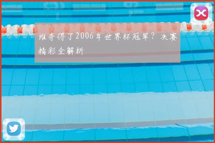 谁夺得了2006年世界杯冠军？决赛精彩全解析